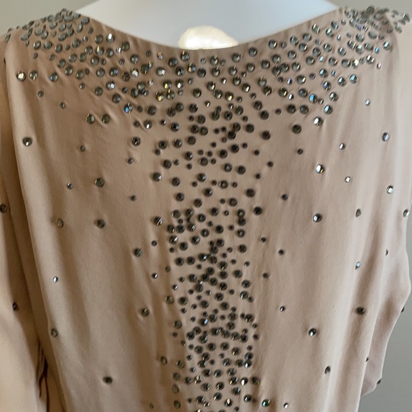 HAUTE HIPPIE Nude SILK sequin studded embellished dress ⭐️HOST PICK⭐️ small NWOT - Picture 6 of 14